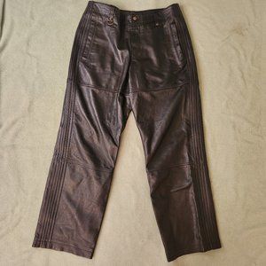 Vintage Adidas Black Leather Pants